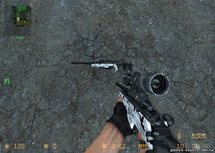 модели оружия Snow Camo AWP для css