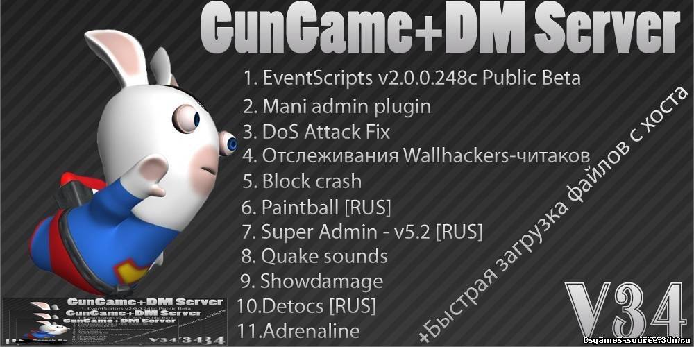 Готовый сервер GunGame+Death Match by PeIIa4ok|UA| [v34]