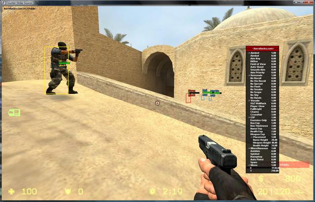 беспалевный Aim bot, WH, Bhop, для Counter Strike Source