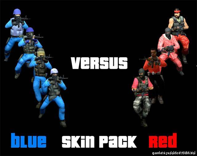 Blue vs. Red Skin Pack