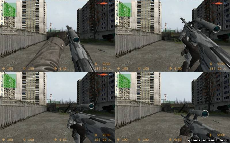 Скачать модель оружия COD7 Black Ops AUG (Unsleeved and sleeved ) для CSS