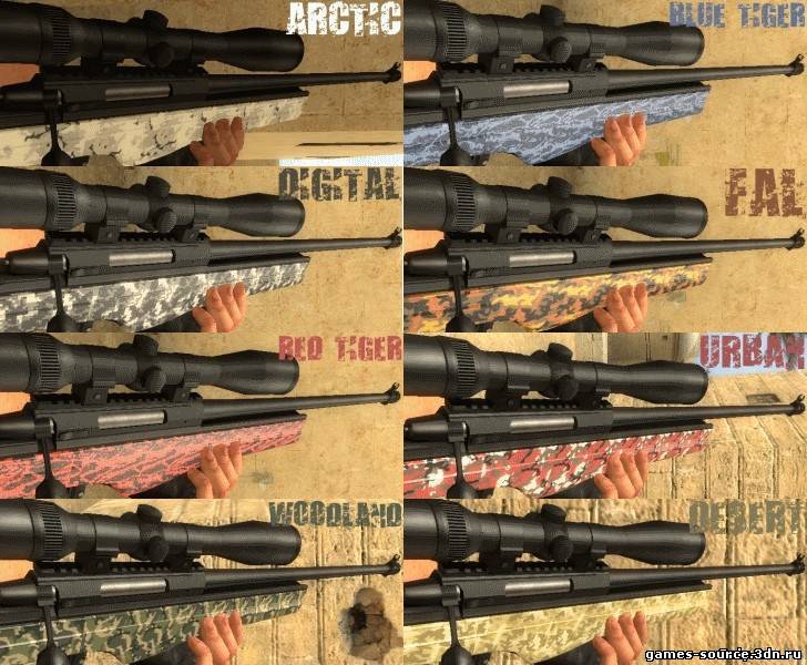 Скачать модель из MW2 Camos for Zeej's AWP для CSS